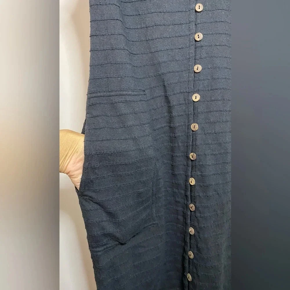 Free People Beach Black Lafayette Midi Dress Size XS